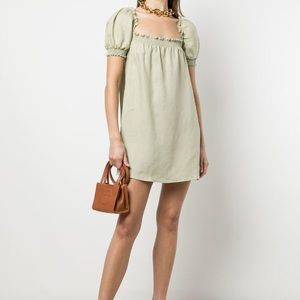$178 Reformation Carsen Puff Sleeve Mini Dress